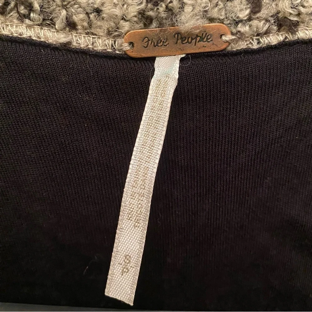 FREE PEOPLE Women Zebra Yarn Double Breasted Wool Blend Cardigan Size Small